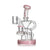Side view of the Pink Hittn Drum & Cone Chamber Recycler Rig—order now at Honeybee Herb for clean, cooled hits and quick delivery.