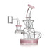 Pink Hittn Drum & Cone Chamber Recycler Rig, front view—buy online at Honeybee Herb; smooth recycling, durable glass, fast shipping.