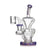 Close view of Hittn Glass Bent Neck Recycler Dab Rig, purple accents—order online.