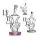 Hittn Glass Bent Neck Recycler Dab Rig in purple with other colors—shop Honeybee Herb.