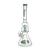 Buy Hittn green 8-arm tree & pyramid double perc beaker bong – premium glass water pipe for smooth, filtered smoking sessions.