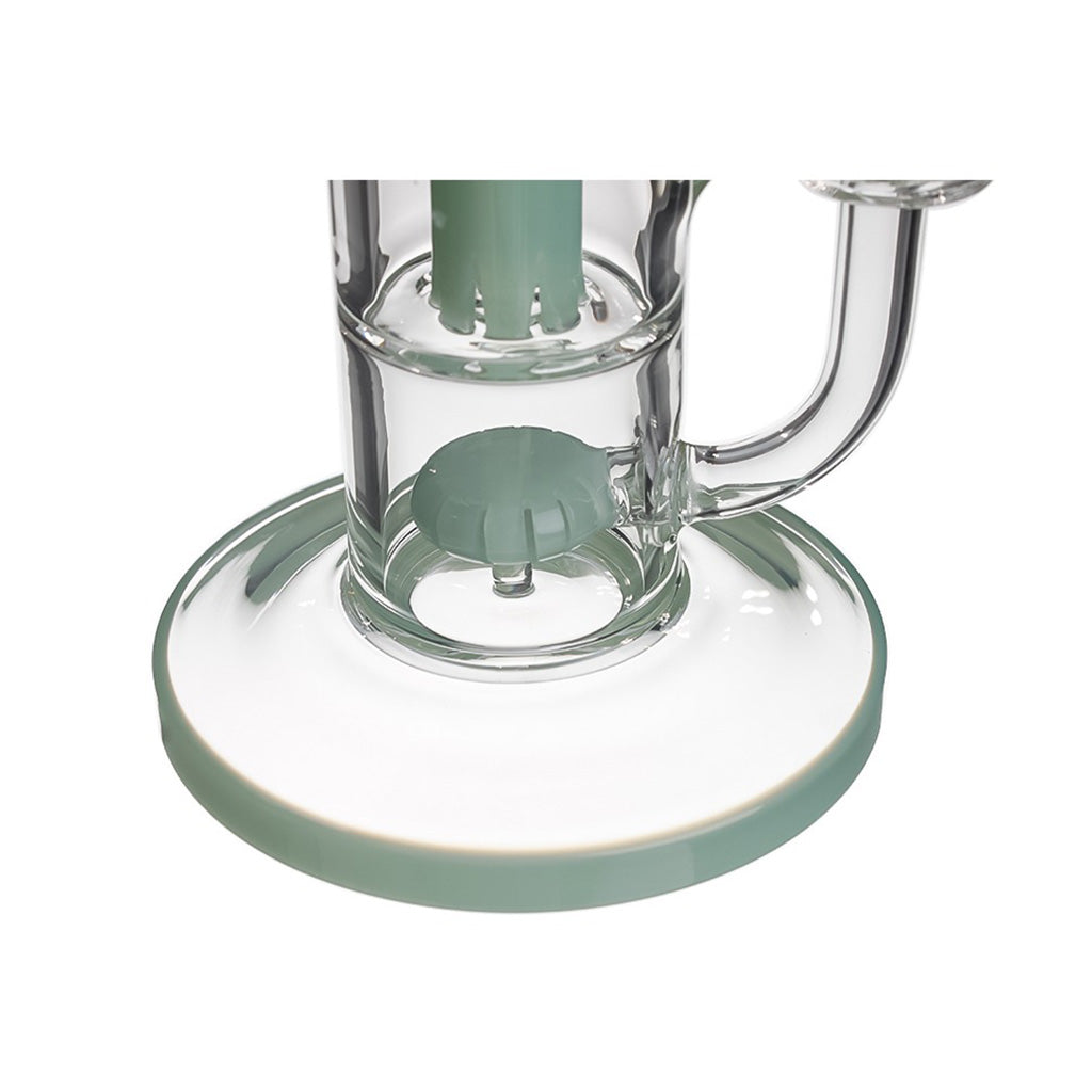 Premium Hittn green glass straight tube bong base with showerhead perc – order online today.