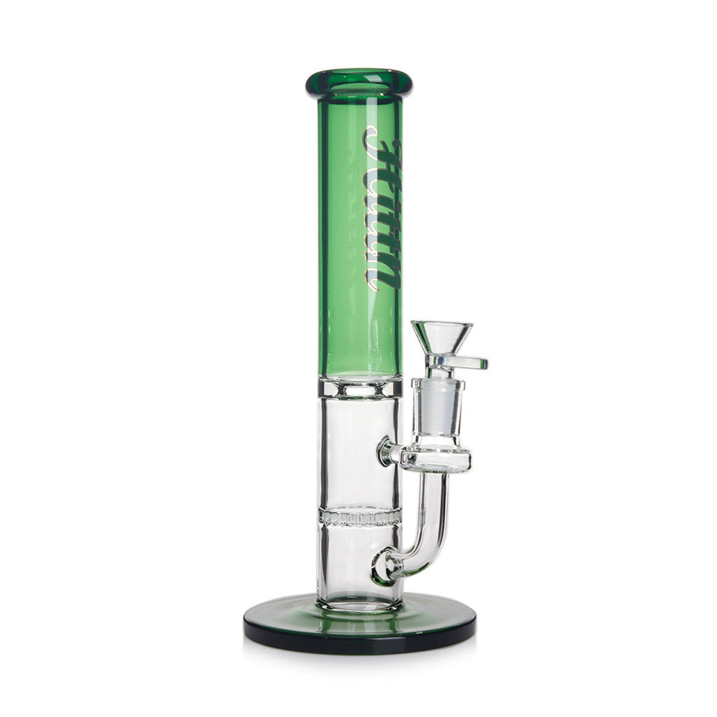 Buy green Hittn Honeycomb perc straight tube bong at Honeybee Herb—ready to ship. 