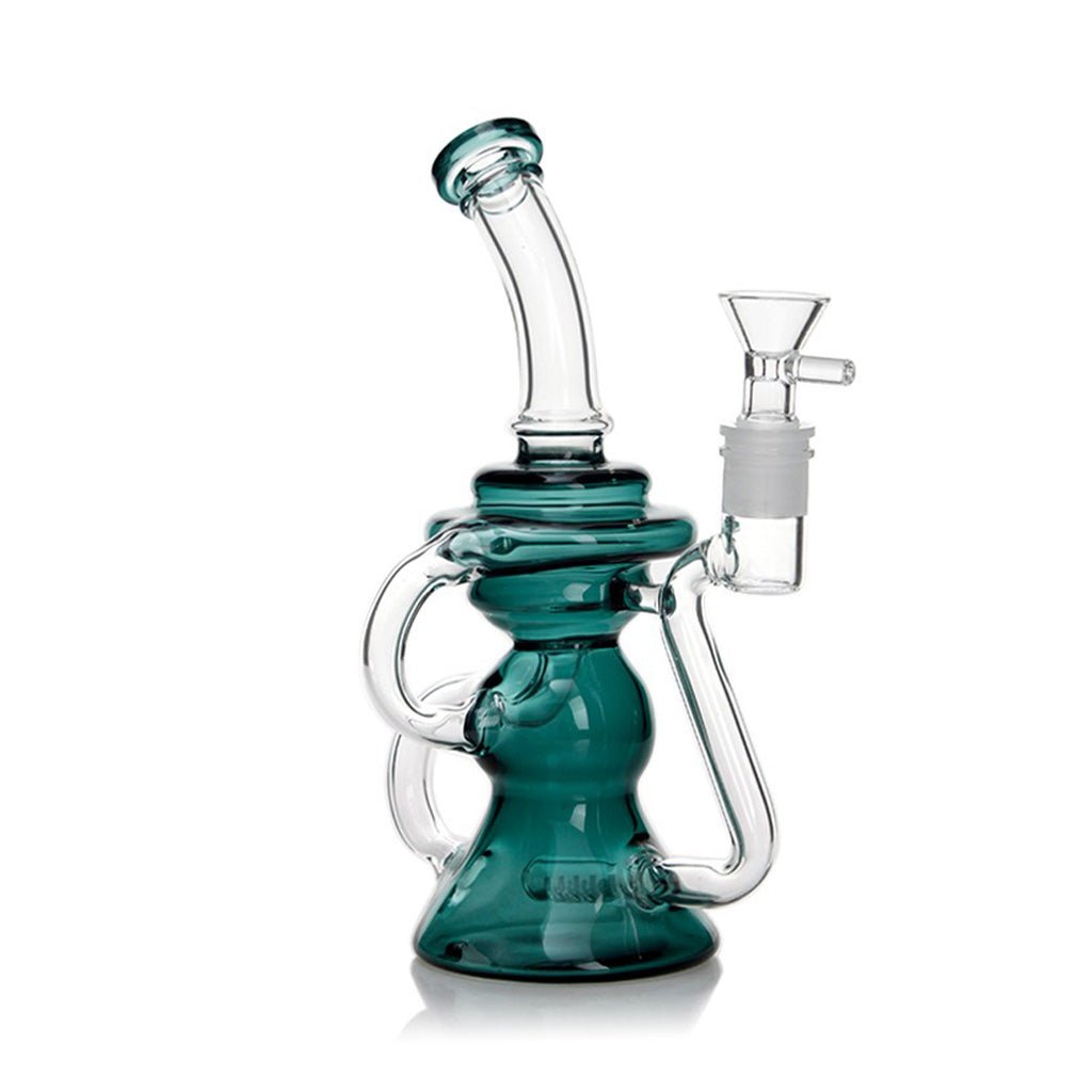 Order Lake Green Hittn Recycler Dab Rig – Angled Glass Rig Photo