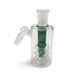 Front view of the Hittn Gridded Drum Perc Ash Catcher in lake green color, 45 Degree