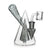 Hittn Pyramid Body Perc Dab Rig in black glass with Hittn logo for sale online at Honeybee Herb