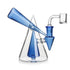 Hittn Pyramid Body Perc Dab Rig in Blue glass with Hittn logo for sale online at Honeybee Herb