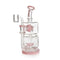 Shop Hittn Showerhead Perc Dab Rig with Double Cube Chamber in pink at Honeybee Herb. In stock—order now.