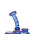 Bent neck and logo detail on the Blue Hittn Showerhead Perc High Recycling Oil Rig—add to cart for smooth diffusion; ships fast.
