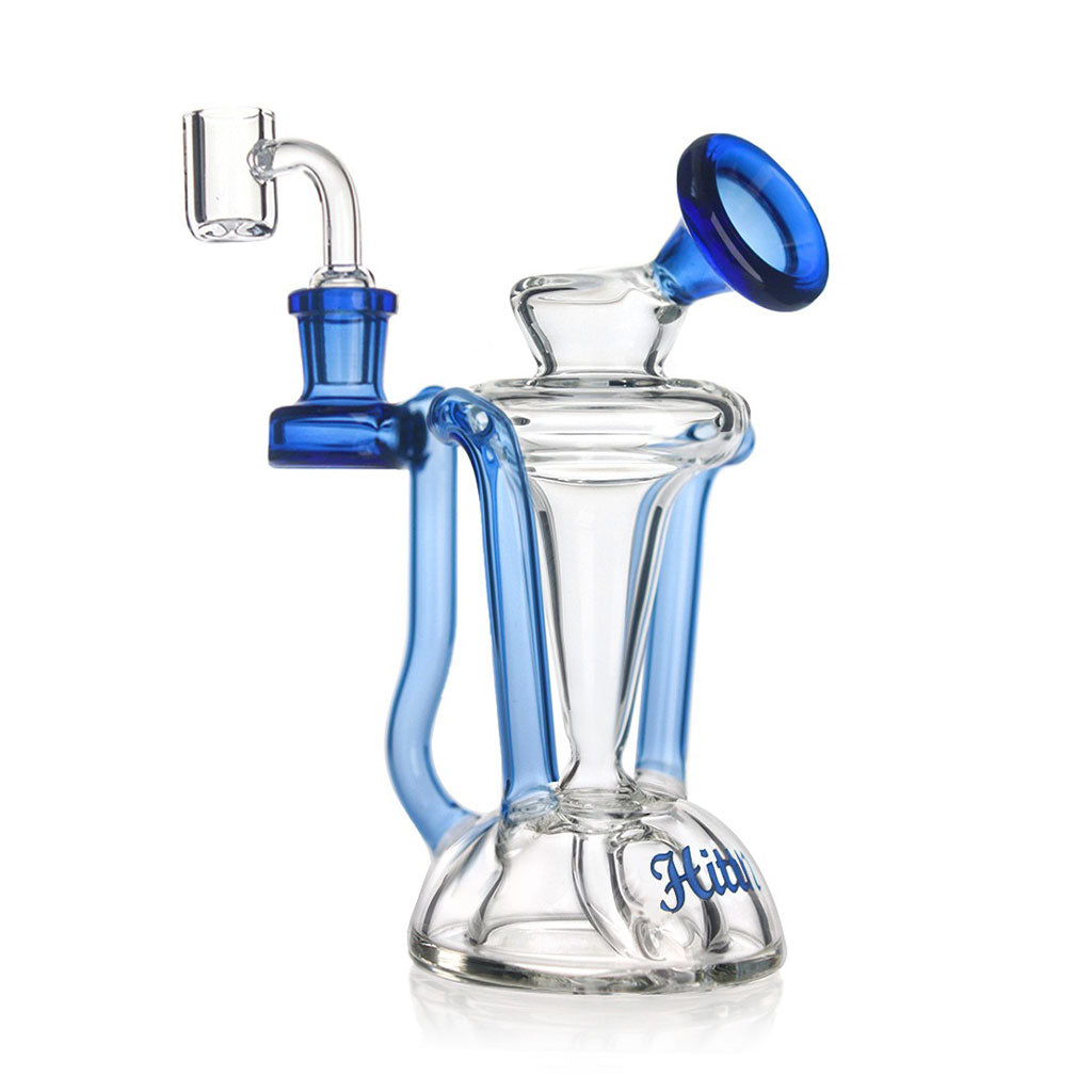 Hittn Sidecar Dab Rig with bell base, blue—buy online at Honeybee Herb. 