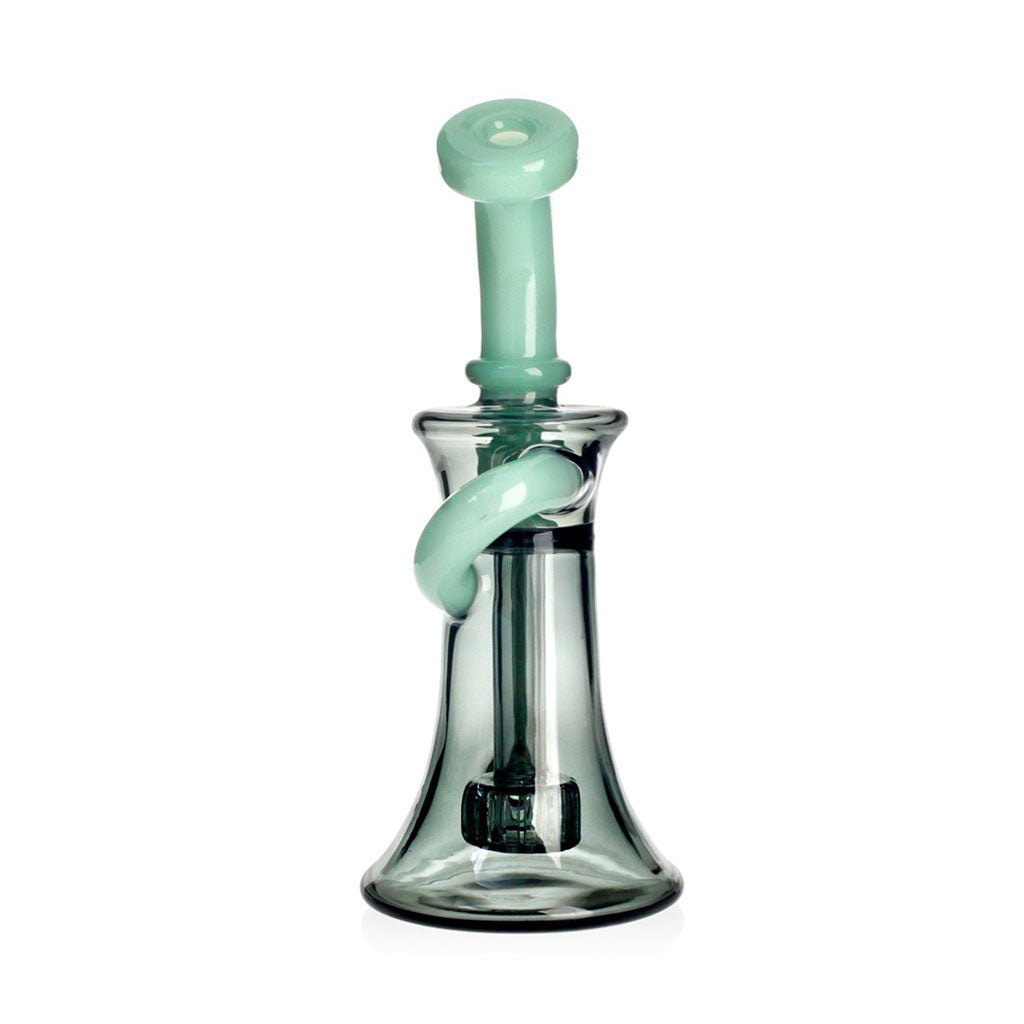 Hittn Sidecar Dab Rig with showerhead perc, green—buy online at Honeybee Herb. 