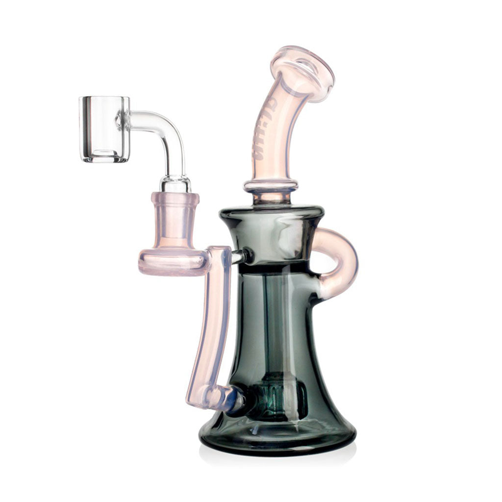 Hittn Sidecar Dab Rig with showerhead perc, pink—order today for fast shipping.