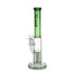 Green Hittn stemless 8-arm tree perc straight tube bong—front view for sale. Order online from Honeybee Herb.