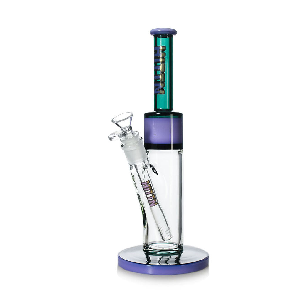 Buy purple Hittn Straight Tube Bong with diffused downstem from Honeybee Herb—fast, discreet shipping.