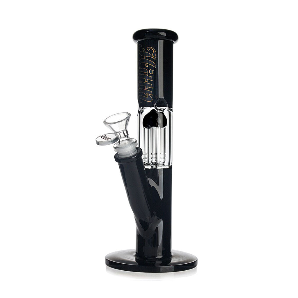 Buy black Hittn Tree Perc Straight Tube Bong with splash guard from Honeybee Herb. Fast, discreet shipping.