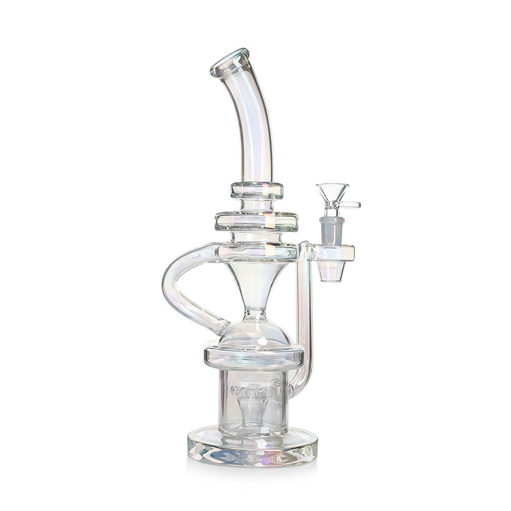 Buy recycler rig with holographic finish and side grip design 
