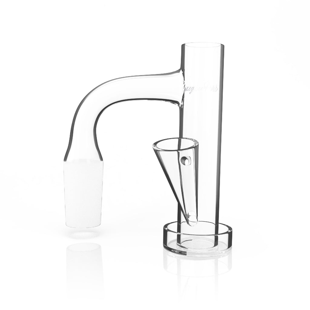 Clear Honey Tower Sideloader 14mm Male With 90° BL Quartz Banger Available At Honeybee Herb