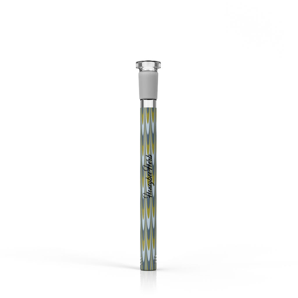 Honeybee Herb 5-Inch Blue Ribbon Looped Glass Downstem