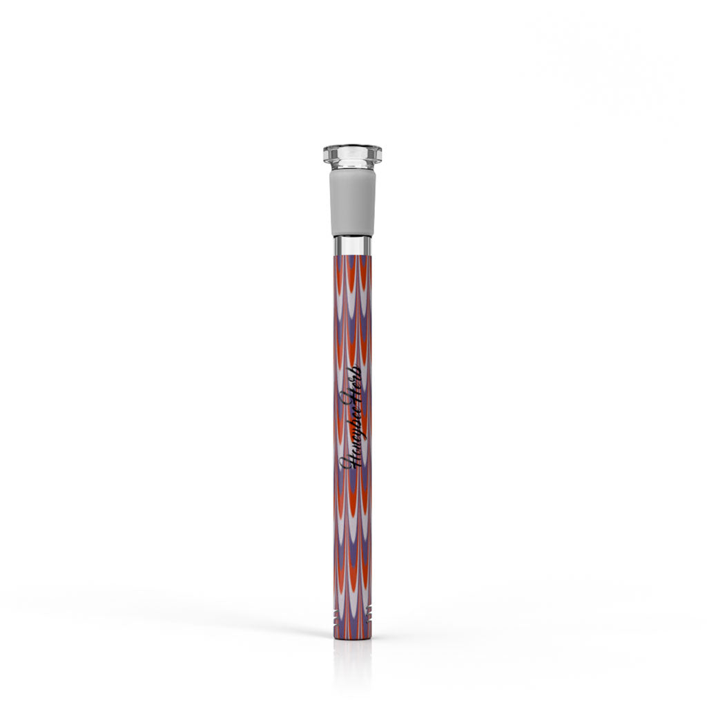 Honeybee Herb 5-Inch Orange Ribbon Looped Glass Downstem