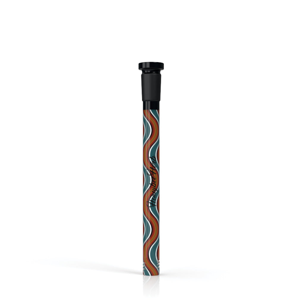 HBH 5-inch Teal-Orange 18mm Ground Joint & 14mm Inside Diameter Female Joint Whirl Wig Wag Downstem V3 Clear View