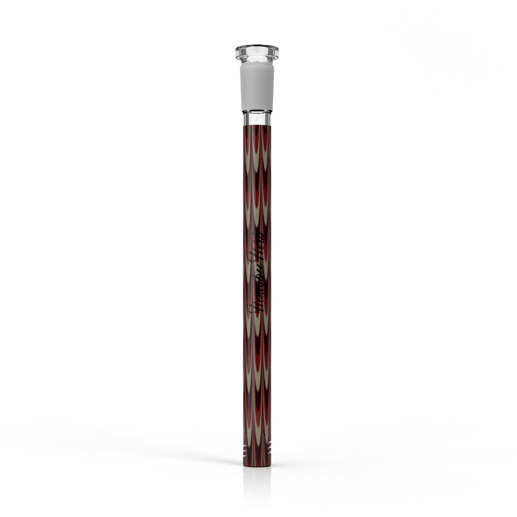 Honeybee Herb 6-Inch Red/Brown Ribbon Looped Glass Downstem