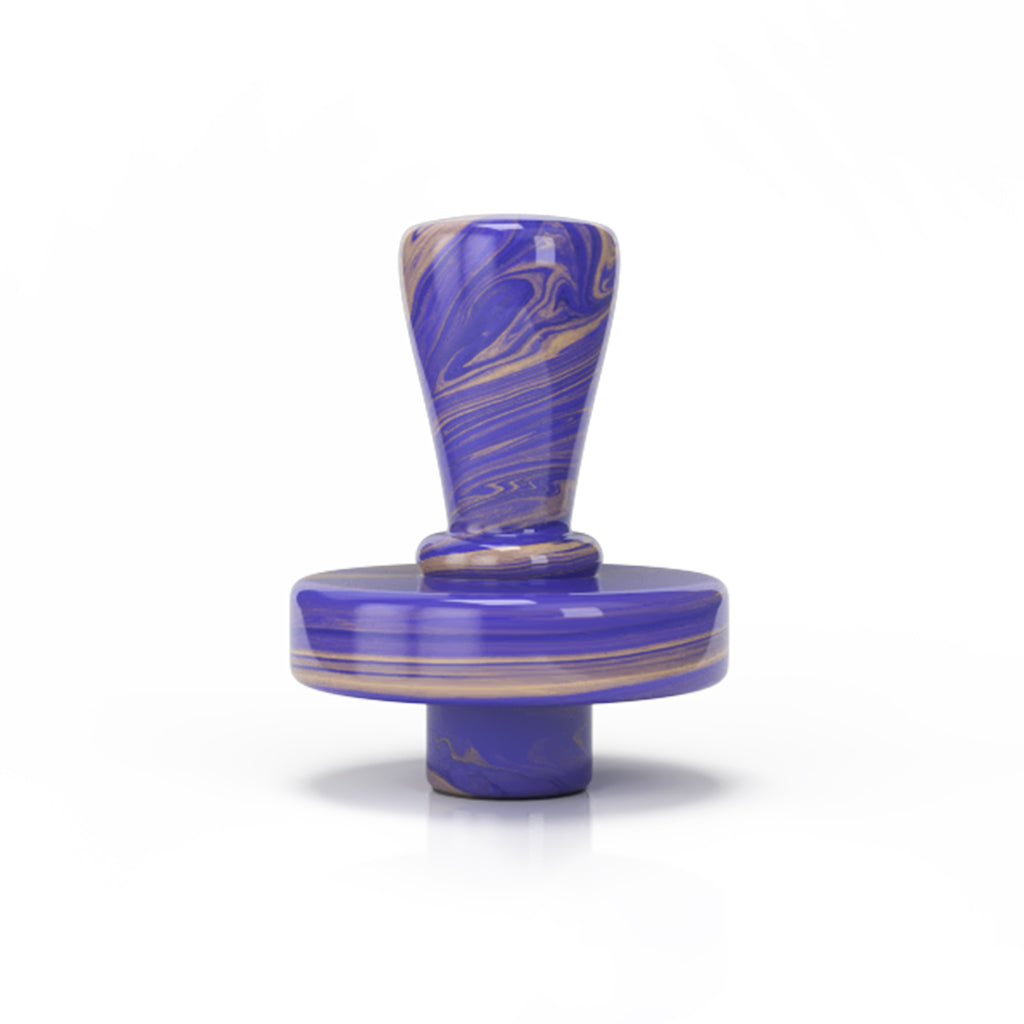 Honeybee Herb Blue Glass Deco Control Tower Carb Cap For Maximum Vaporize Actual Product View