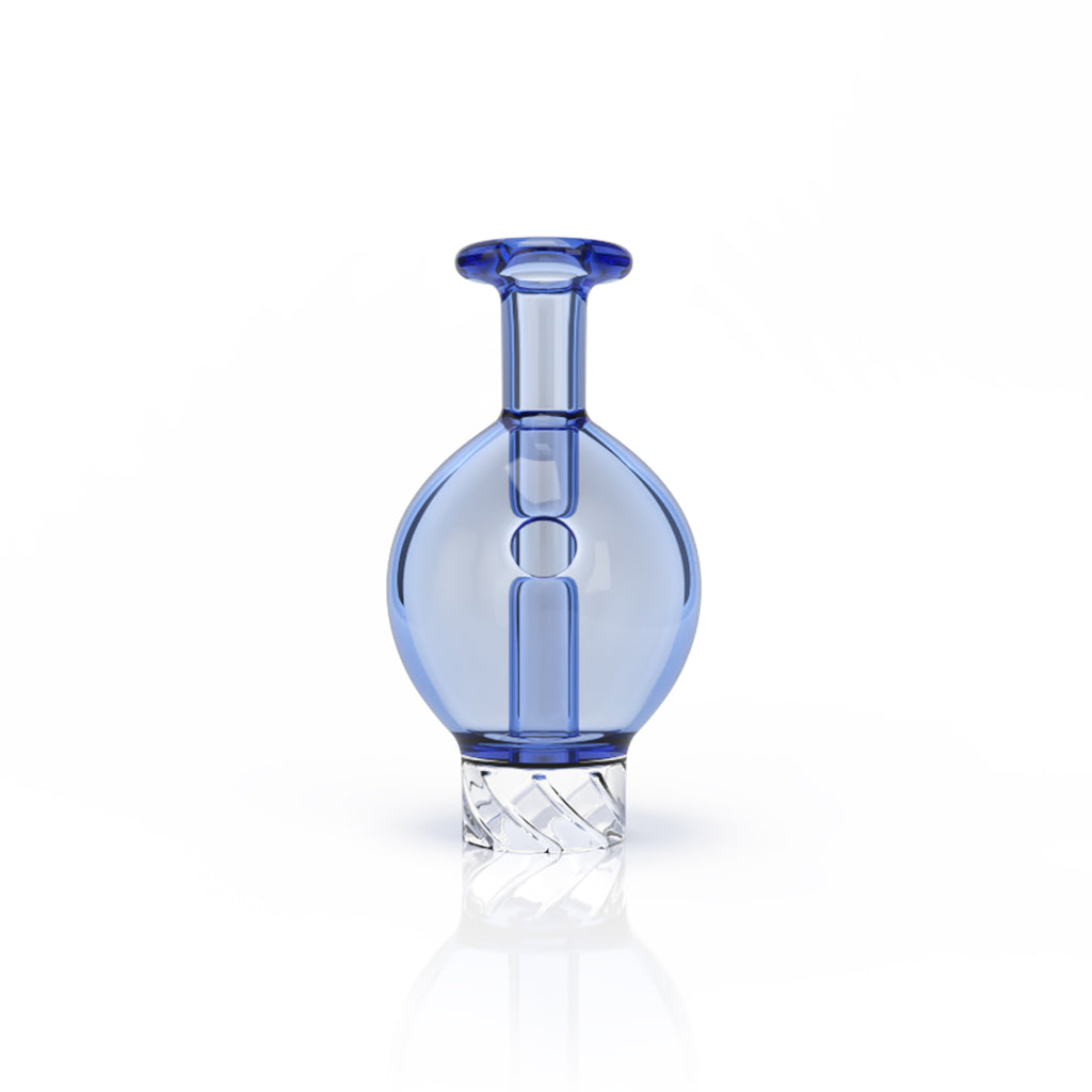 Honey Hive Bubble Auto Spin 30mm Outer & 16mm Spout Diameter Blue Glass Carb Cap Clear View
