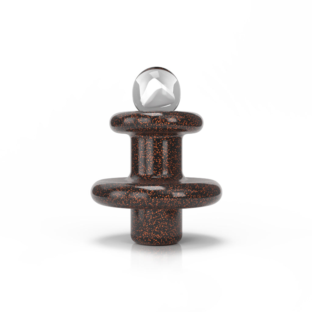 Honeybee Herb's Dichro Red Crushed Glass Opal Galaxy Terp Slurper UFO Design Carb Cap Clear Product View