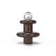 Honeybee Herb's Dichro Red Crushed Glass Opal Galaxy Terp Slurper UFO Design Carb Cap Clear Product View