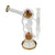 HBH Double Chamber Amber Ball Perc Glass Recycler Rig