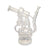 Honeybee Herb Inline Perc Barrel Gangster Recycler White Glass Bong