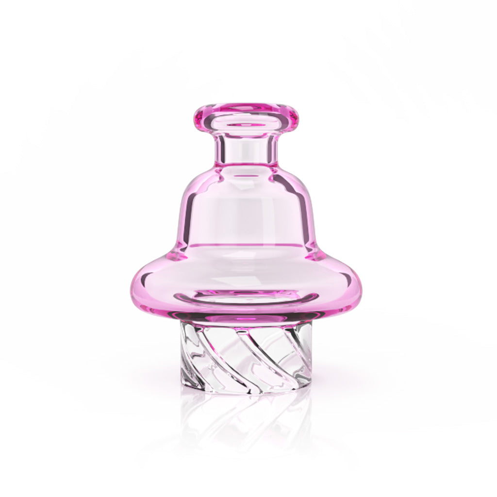 Honeybee Herb Auto Spinner 30mm Outer & 16mm Spout Diameter Pink Glass Honey Hive  Carb Cap Clear Product View