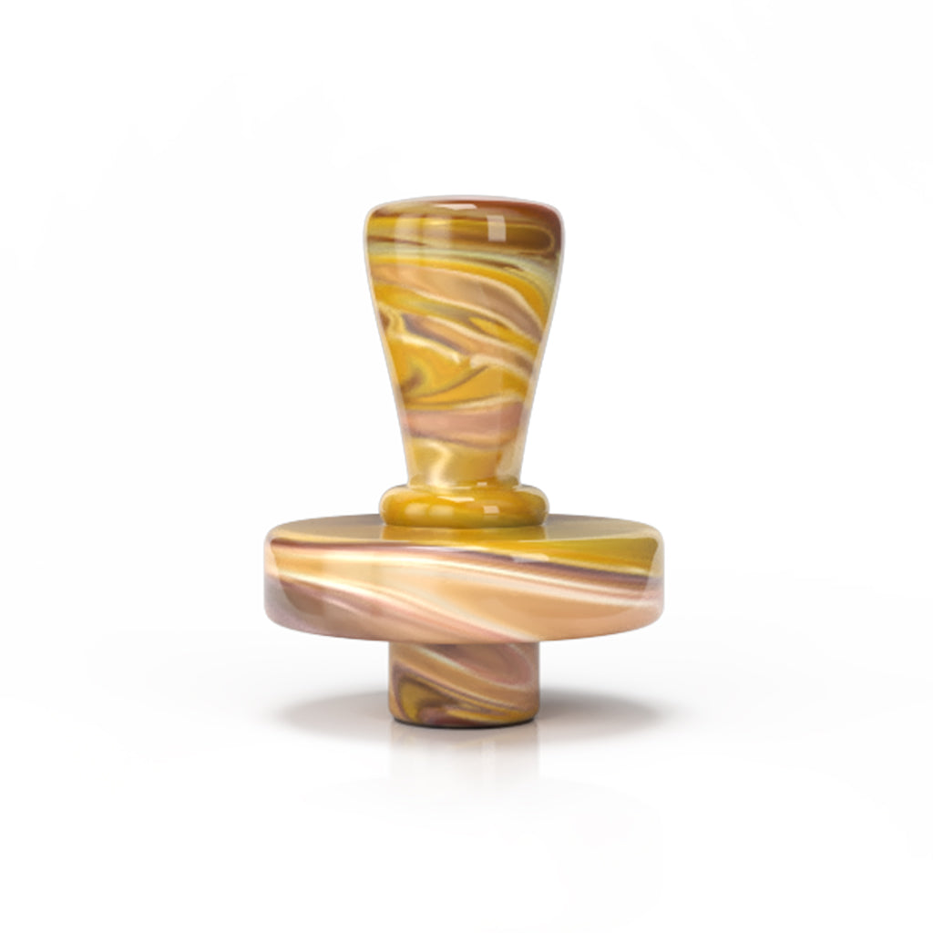 Honeybee Herb Yellow Glass Deco Control Tower Carb Cap For Maximum Vaporize Clear Product View