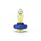Honeybee Herb's Yellow On Blue Opal Bell Top Terp Slurper UFO Carb Cap Clear Product View
