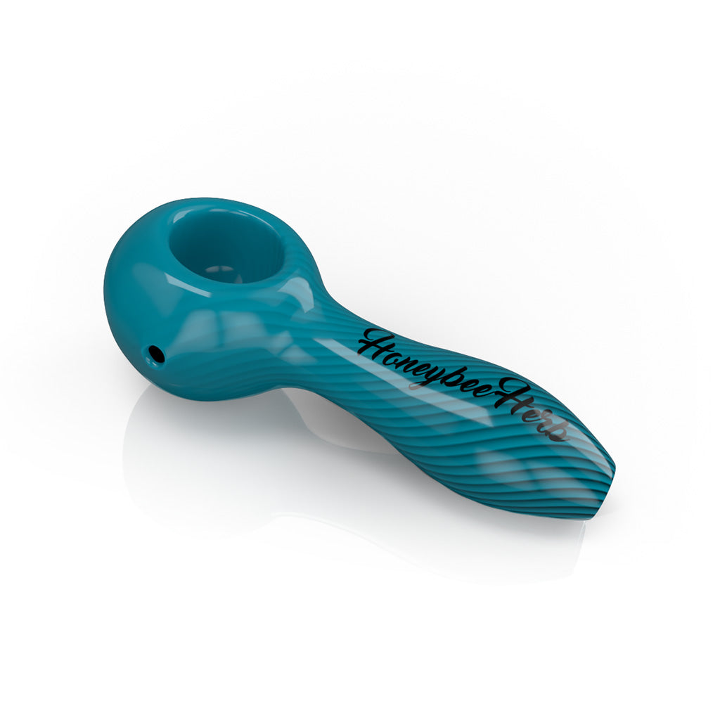 4-Inch Turquoise Inside Out Linework Hand Pipe Spoon Product View By Honeybee Herb