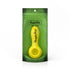 4-Inch Yellow Inside Out Linework Hand Pipe Spoon Packaging View By Honeybee Herb