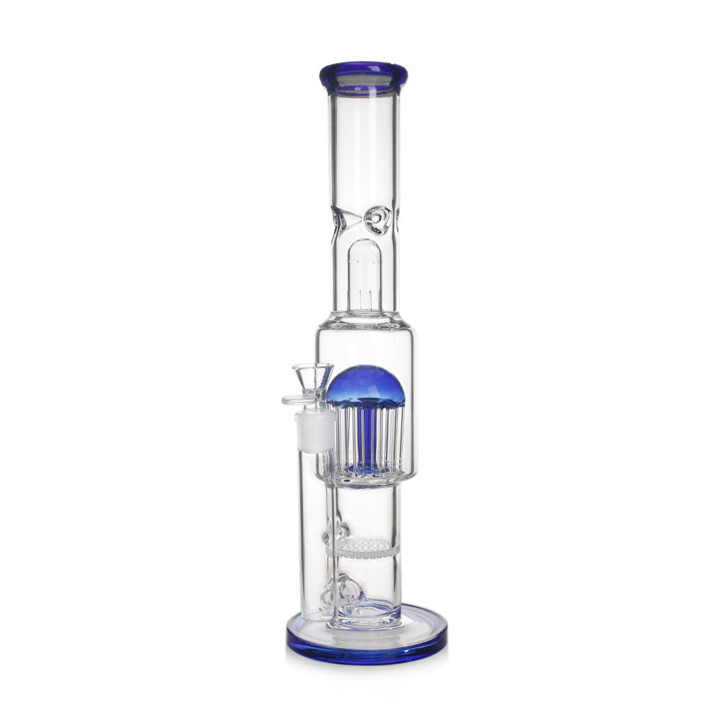 Shop Honeycomb & 12 Arm Tree Perc Bong in blue – high-quality water pipe for smooth hits and daily use.