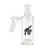 Honeycomb Disc Perc Cylinder Ash Catcher, 14mm male 45 degree clear glass ash catcher with honeycomb diffusion.