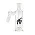Honeycomb Disc Perc Cylinder Ash Catcher, 14mm male 45 degree clear glass ash catcher with honeycomb diffusion.
