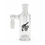 Honeycomb Disc Perc Cylinder Ash Catcher, 14mm male 90 degree clear glass ash catcher with honeycomb diffusion.