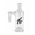 Honeycomb Disc Perc Cylinder Ash Catcher, 14mm male 90 degree clear glass ash catcher with honeycomb diffusion.