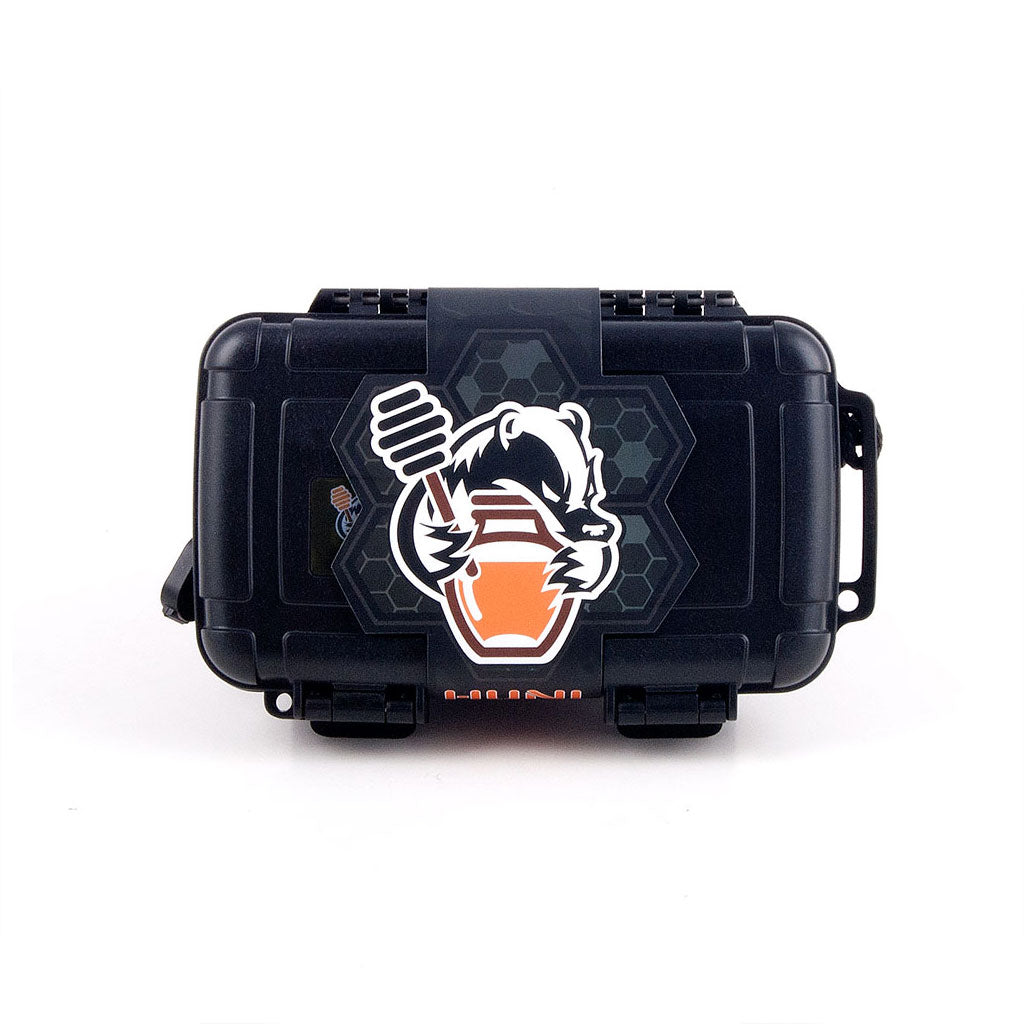 Black Huni Badger hard shell carry case with branded logo
