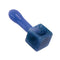 Baby Blue Ice-Cube Glass Hand Pipe with cube-shaped bowl, premium glass smoking pipe at Honeybee Herb