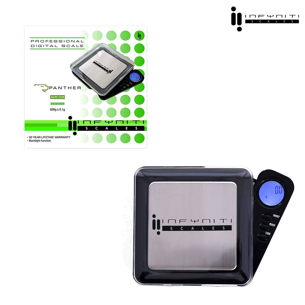 Infyniti Black Panther Digital Pocket Scale, 600g x 0.1g Now Available at Honeybee Herb