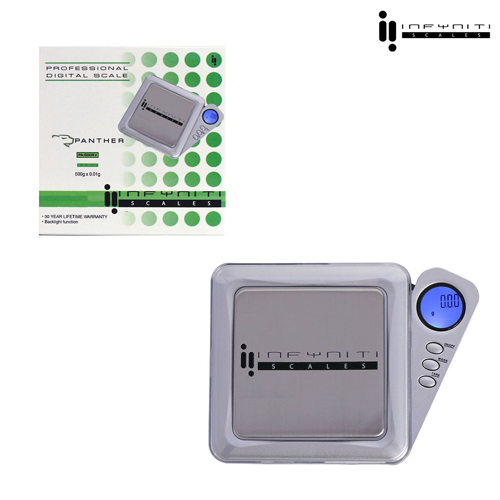 Infyniti Silver Panther Digital Pocket Scale, 600g x 0.1g Now Available at Honeybee Herb