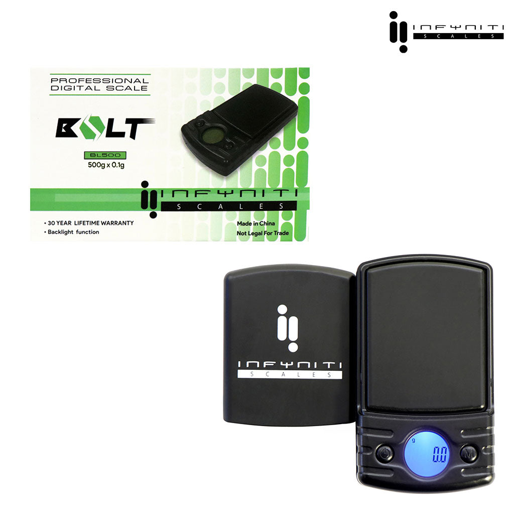 Infyniti Stylish Bolt Digital Pocket Scale - 500g X 0.1g at Honeybee Herb