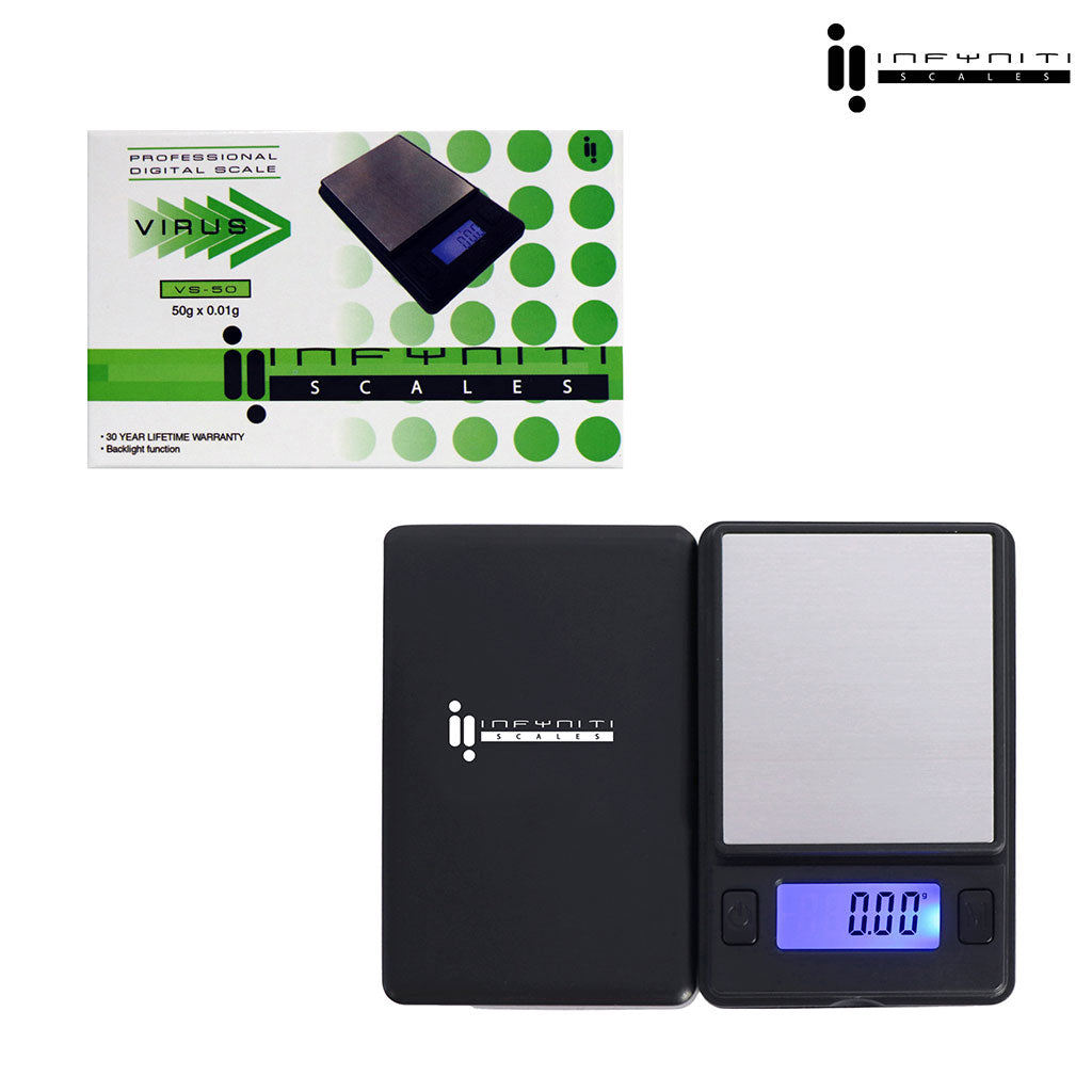Infyniti Virus Digital Pocket Scale, 50g x 0.01g Now Available at Honeybee Herb