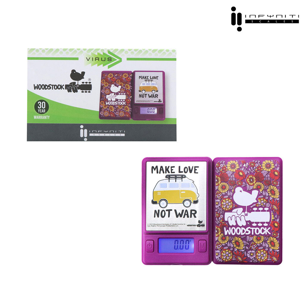 Infyniti Woodstock, Make Love Virus Licensed Digital Pocket Scale, 50g X 0.01g at Honeybee Herb