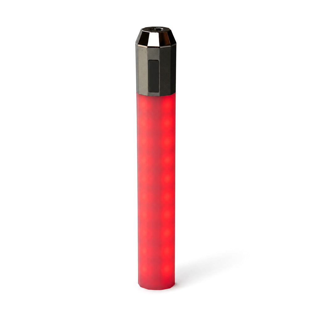 Litsaber OG interactive LED battery in action with colorful lights showcasing its interactive feature.
