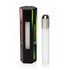 Litsaber OG silver interactive LED 510 battery in a side view showing charging port and power button.